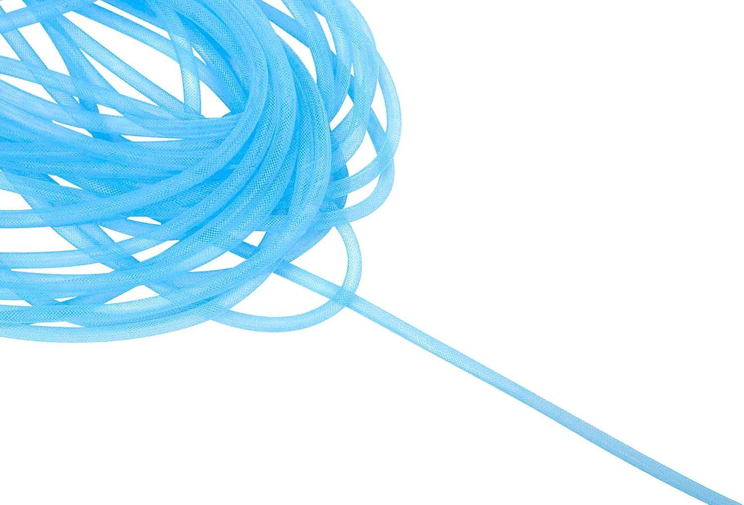 Crinoline Horsehair Braid Tube 6 mm - Sold by The Yard Aqua Blue