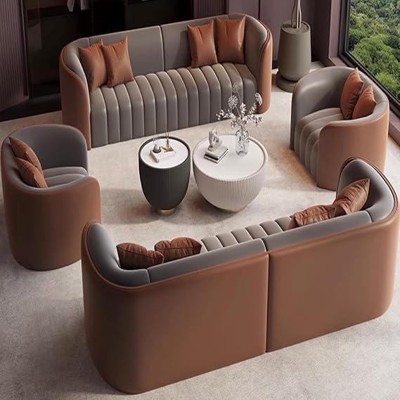 Luxury Business Sofa, Modern Couch for Hotel,Waiting Area, Reception and Conference Room, Commercial Grade Durable Design(F)