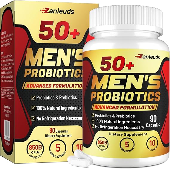 Probiotics for Men 50+, 850B CFU, Gut & Digestive Health, Immune, 90 Caps