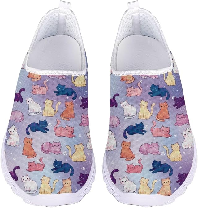 Casual Mesh Trainers Women Fashion Sneakers Comfort Running Shoes Breathable Walking Tennis Shoe Slip-on Shoe