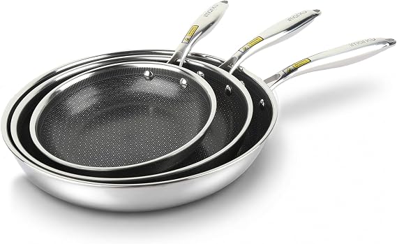 imarku 8, 10, 12 inch Hybrid Ceramic Nonstick Frying Pan Set