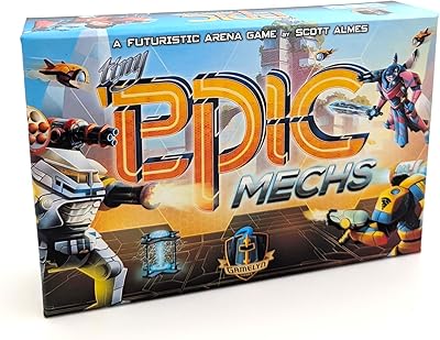 Tiny Epic Mechs Deluxe Strategic Mech Combat & Programming Game, 1-4 Players, Ages 14, Includes ITEMeeples & Miniatures