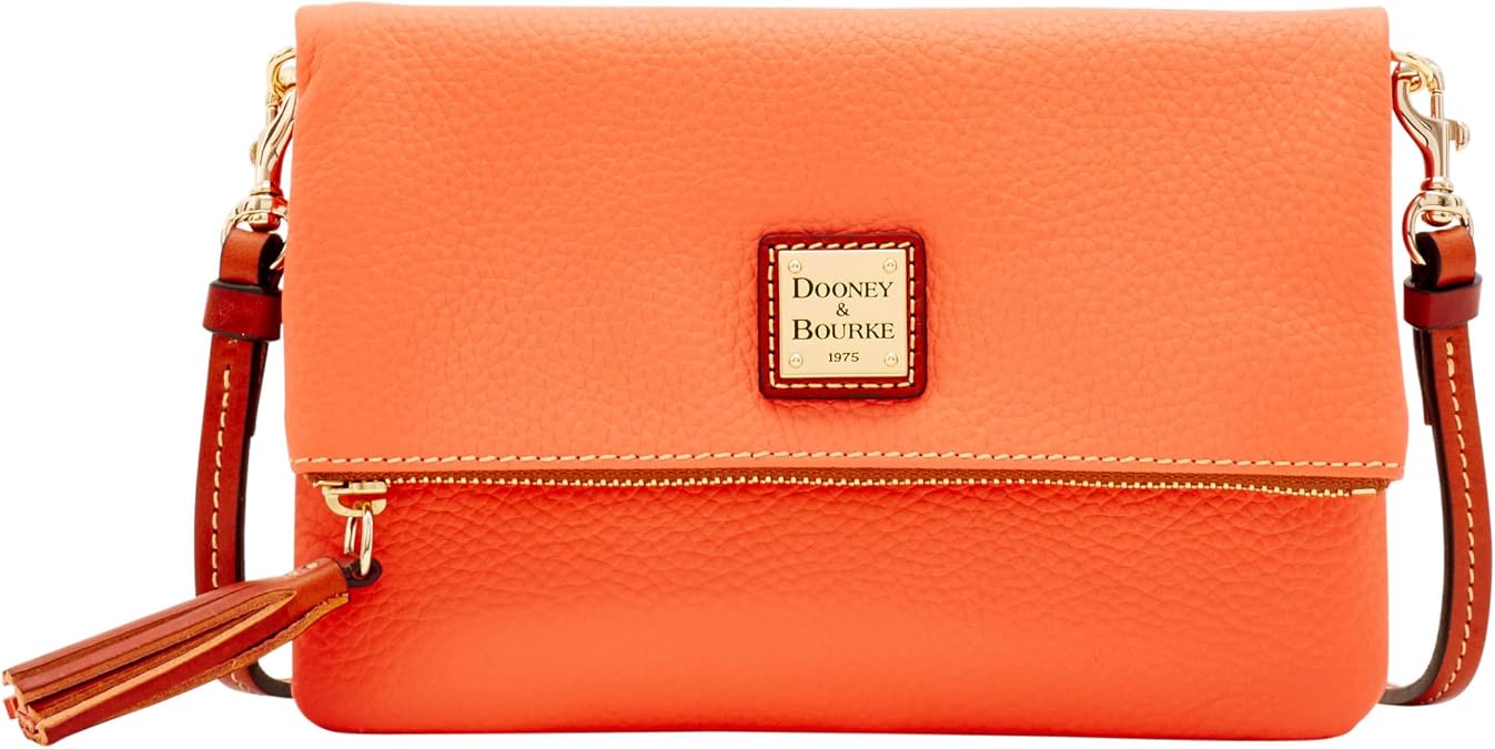 Dooney & Bourke Women's Foldover Zip Crossbody, Small Handbag with Strap