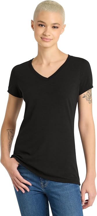 District Women's Perfect Tri V-Neck Tee - Stylish Casual Short Sleeve T-Shirt, Soft Tri-Blend Fabric