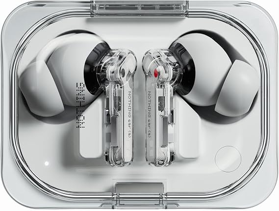Nothing Ear (a) Wireless Earbuds, 45dB Hybrid Noise Cancelling Earbuds, Hi-Res Audio, Advanced Equaliser, Dual Connect, 6 Mics, 42.5H Playtime Ear Buds Wireless Bluetooth, White