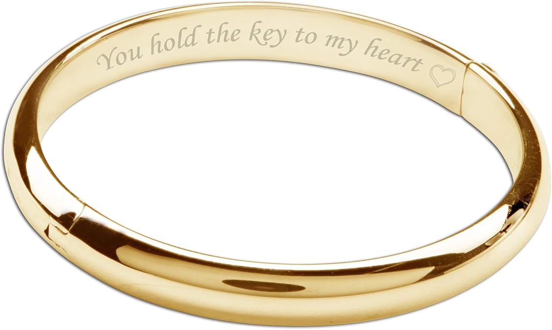Precious Pieces Personalized Bangle Bracelet, 14K Gold-Plated