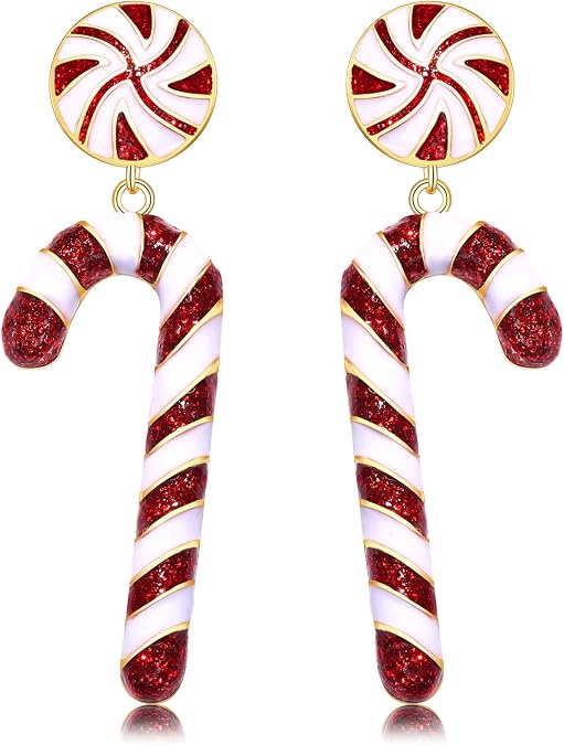 ANGLESJELL Christmas Earrings for Women Xmas JOY Earrings Happy New Year Earrings Sparkly Holiday Drop Dangle Earrings Holiday Festive Party Jewelry Gifts