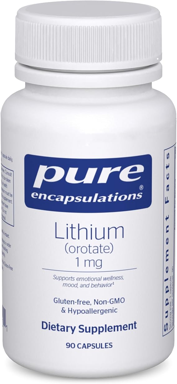 Pure Encapsulations Lithium (Orotate), 90 Capsules