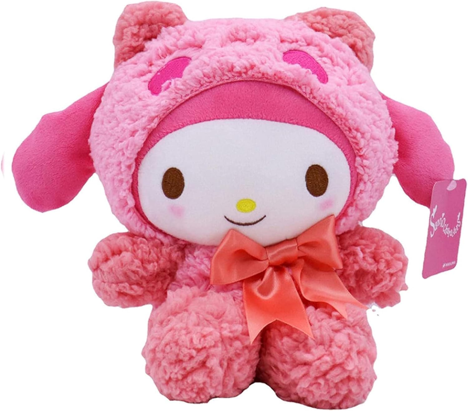 Cute Kuromi Plush Toys, Cartoon Series Little Devil Plush Doll, Stuffed Anime Soft Toy, Cross-Dressed Panda Kuromi Pillow Doll, My Melody Cinnamoroll Animal Plush Toys, for Children Birthday GIF