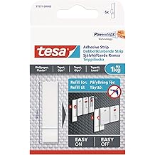 Tesa Yapışkan Şerit Yedek Bantlar, İz bırakmadan Sökülebilir, Duvar ve Duvar Kağıdı için, 1kg x 6 adet