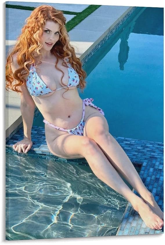 XNRYYU Star Elly Clutch Sexy Model Female Star Bikini Poster 4 Canvas Painting Wall Art Poster for Bedroom Living Room Decor 24x36inch(60x90cm) Frame-style