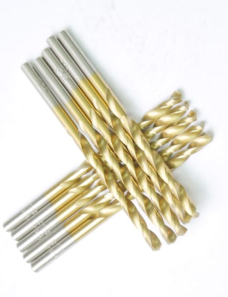 10PCS, 27/64",Titanium Drill Bits