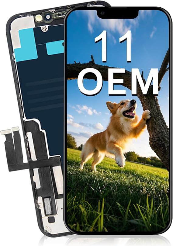 6.1OEM Premium for iPhone 11 Screen Replacement A2111 A2221 A2223 Digitizer LCD Display with Frame Assembly(OEM,No Tools)