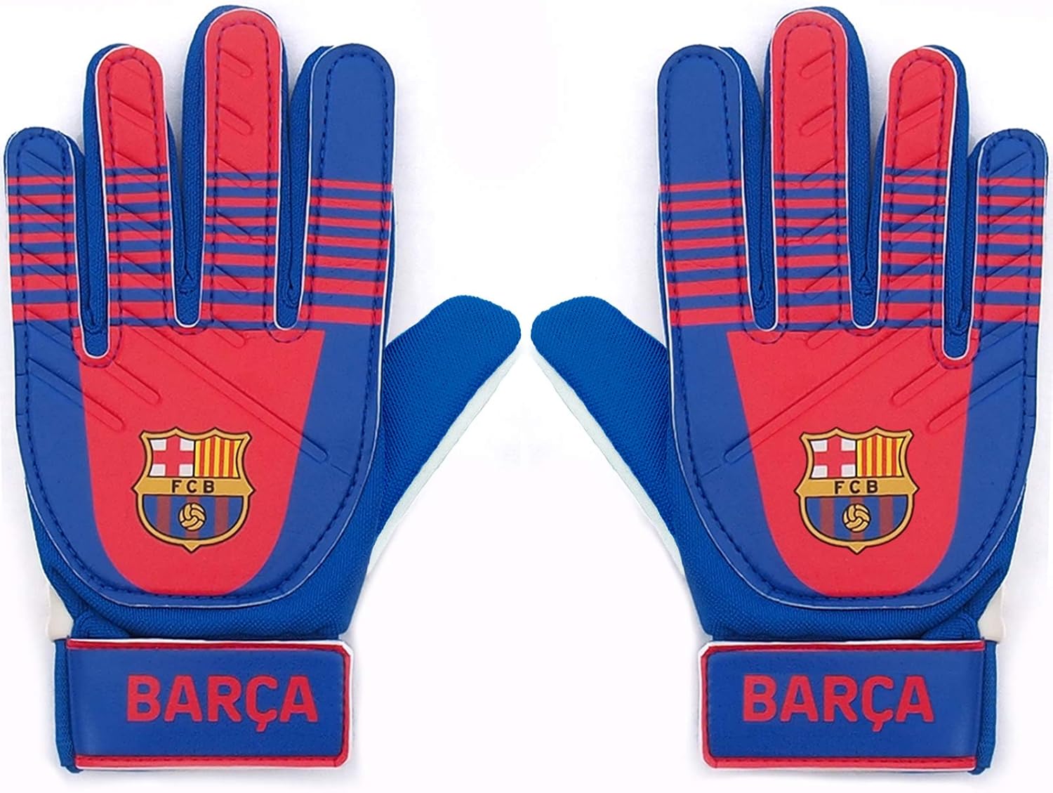 FC Barcelona Boys Gloves Goalie Goalkeeper Kids Youths OFFICIAL Football Gift