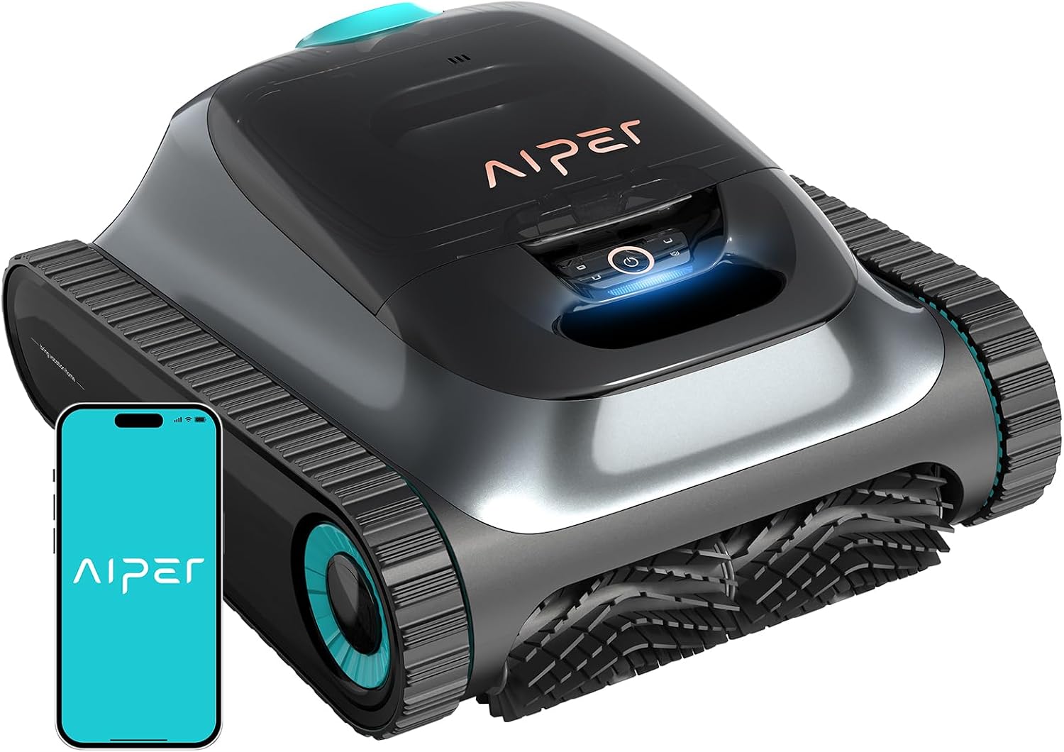 2025 Upgrade Aiper Scuba S1 Robotic Pool Cleaner, Wall & Waterline Cleaning, Double Filtration, Extended 180-Min Battery Life, Smart Navigation, App Support, OTA Upgrade