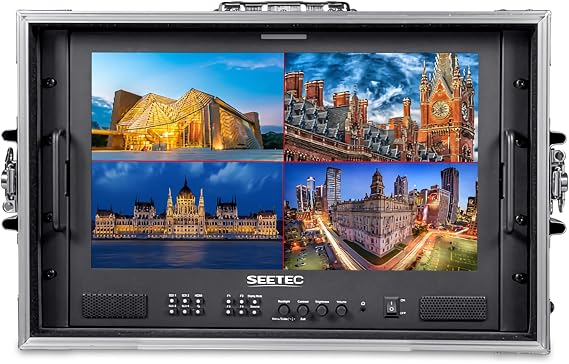 SEETEC ATEM173S-CO 17.3 inch Portable Carry-on Multi-Camera Director Monitor 3G-SDI HDMI Full HD 1920x1080 with Portable Aluminum case
