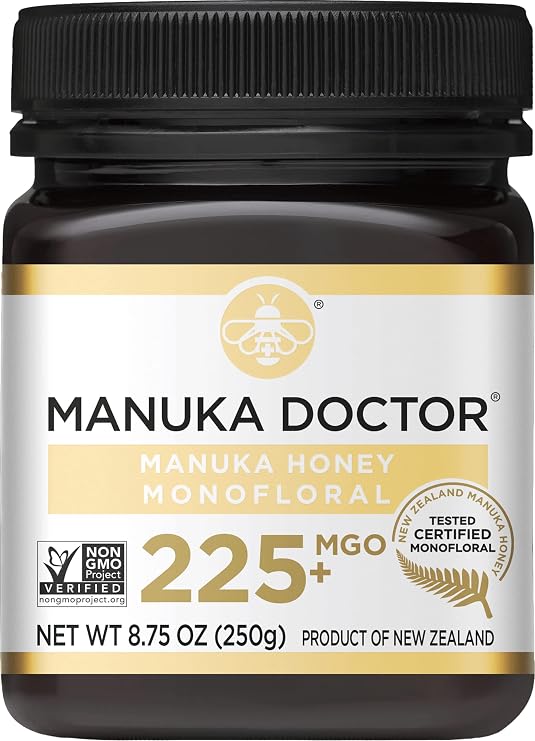 Manuka Doctor - MGO 225+ Manuka Honey Monofloral, 100% Pure New Zealand Honey. Certified. Raw. Non-GMO (8.75 oz)