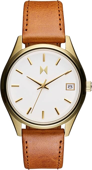 MVMT Rise Boyfriend Watches for Women - Premium Minimalist Vintage Analog - 5 ATM/50 Meters Water Resistance - 36mm