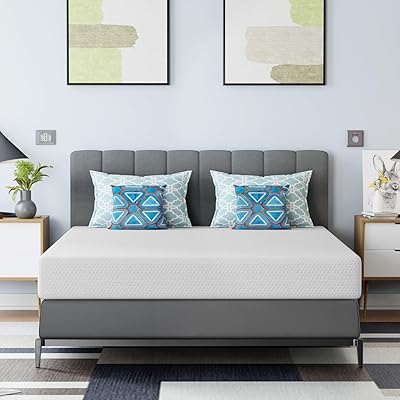 FDW 8 Inch Bamboo Charcoal Full Cooling Gel Memory Foam MattressBreathable Bed MattressMedium-FirmPressure ReliefCertiPUR-US CertifiedMattress in a Box, Full
