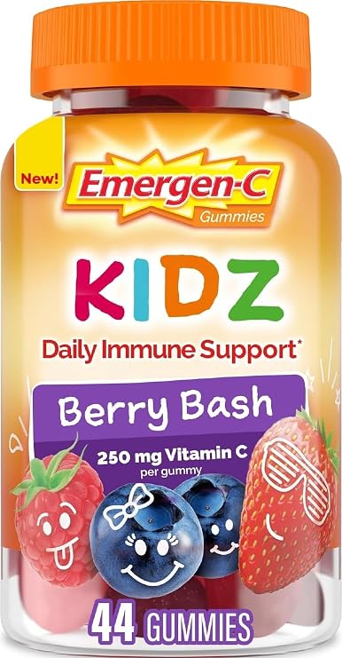 Emergen-C Kidz Vitamin C 250mg Gummies, Immune Support, Berry, 44 Gummies