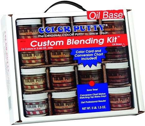 Color Putty Custom Blending Kit, Oil Based, Sixteen 3.68 oz Jars
