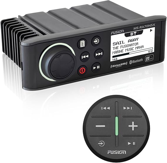 Fusion MS-RA70NSX Marine Entertainment System with Wireless Remote - Black