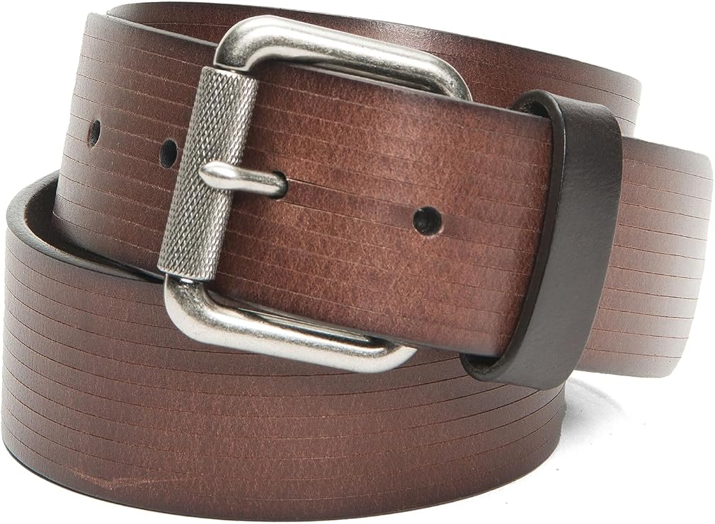 Frye Men's Men's 40mm Etched Line Panel Leather Belt