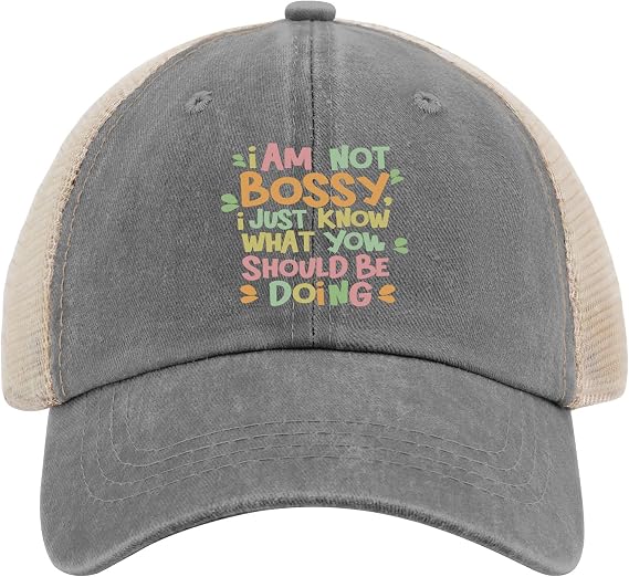 Bossys Not Bossys I Just Know What You Should Be Doing Baseball Hats for Women Tennis Hat for Mens Fashionable Caps