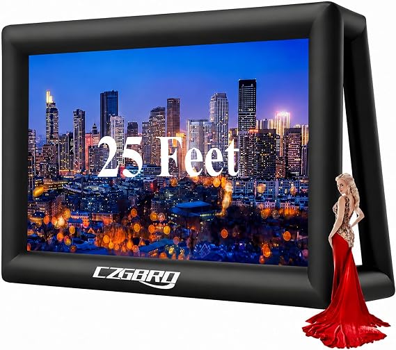 CZGBRO Inflatable Movie Screen Outdoor - 25FT Projector Screen