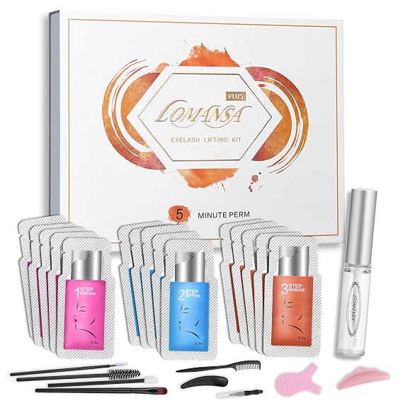 Korean Lash Lift Kit, Eyelash Lift Kit for Long-Lasting Curl | Lash Lift Kit for Beginners, At-Home Eyelash Perm Kit