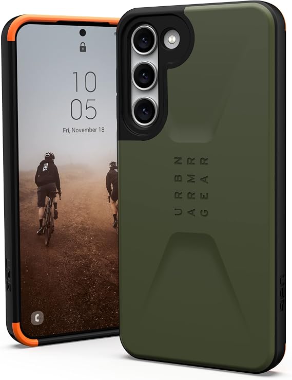 URBAN ARMOR GEAR UAG Designed for Samsung Galaxy S23 Plus Case 6.6" Civilian Olive Drab Green - Rugged Slim Fit Shockproof Impact Resistant Protective Cover