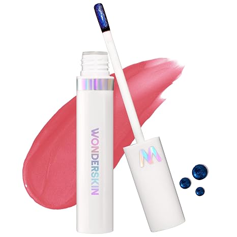 Wonderskin Wonder Blading Lip Stain Mask Natural Lipstick Long-Lasting Waterproof Lip Tint (Romance Stain & Go)