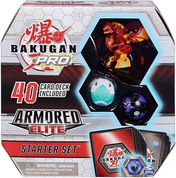 Bakugan Pro, Armored Elite Starter Set with Transforming Creatures, Pyrus Batrix, for Ages 6 & Up