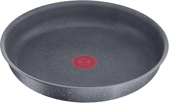 Lagostina Ingenio Mineralis Green Frying Pan Diameter 22 cm 100% Recycled for Gas Oven and Induction Cookers with Cooking Indicator Removable Handle and Malleable Base