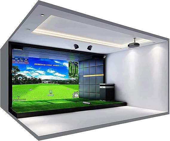 Indoor Golf Simulator with HD Impact Screen for Home and Commercial Use - Compatible with All Golf Launch Monitors for Effective Training