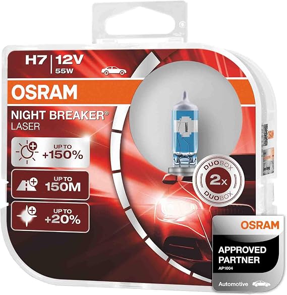 Osram H7 150% More Light Night Breaker Laser 12V