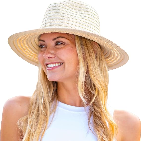 Panama Jack Womens Sun Hat - Paper Braid Straw Safari Sun Protection Hat