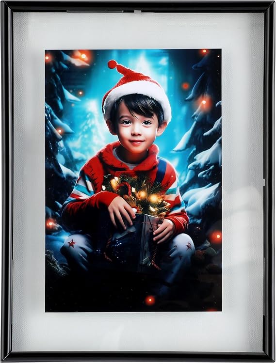 Wall Floating Frame, 6"8", Black, Wall Mounting or Wall Leaning, For Photo 68, 57, 46, Classy for Festival, Wedding, Home or Office Decor