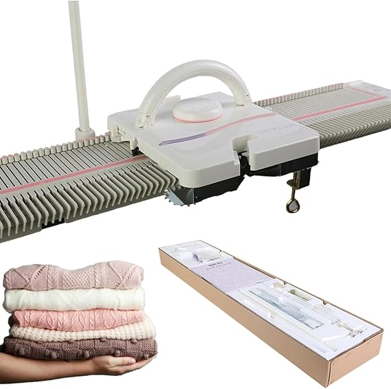 Automatic Knitting Machine, Sewing Machine Knitting Kit, 6.5mm 150 Neddle Stitches Knitting Machine with Yarn Needles and Accessories, Sewing Tool Set for Sock, Hat, Pumpkin