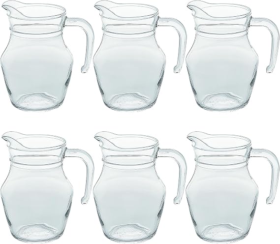 サントリーマーケティング ピッチャー アルク クリア 透明 500ml 6個入 ガラス ワイン 酒 カラフェ デキャンタ シンプル おしゃれ 取手付 厚手 丈夫 割れにくい 持ちやすい 業務用 006-0491 825552