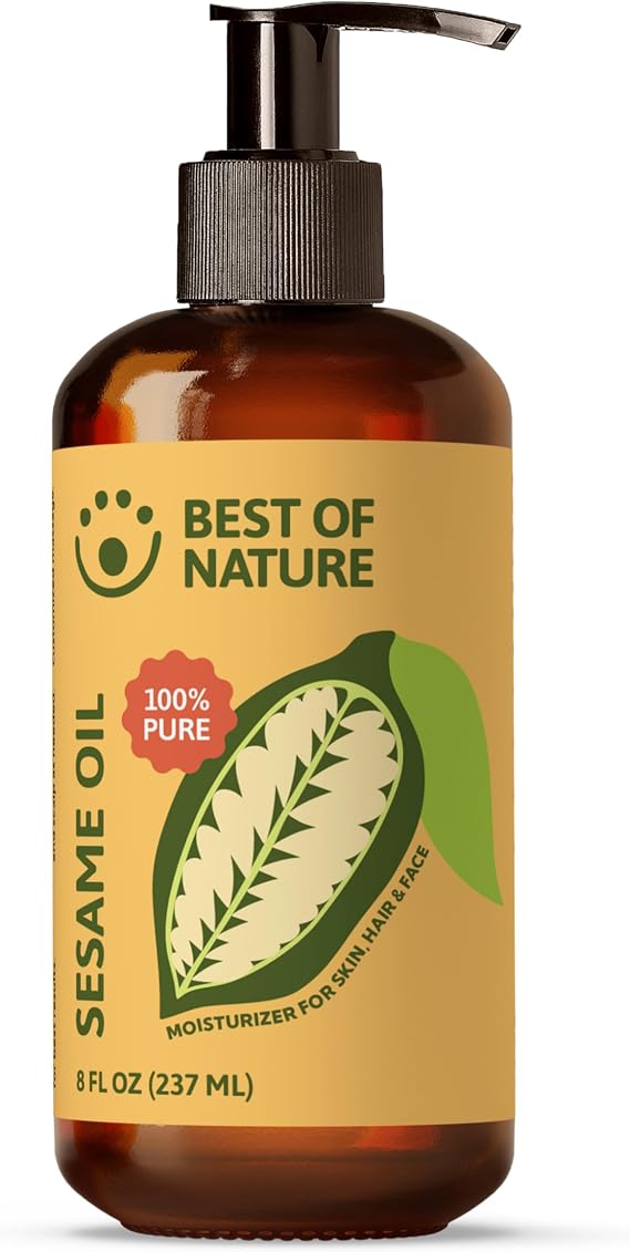 Best of Nature Sesame Oil, Natural Massage & Body Oil, 8 fl oz