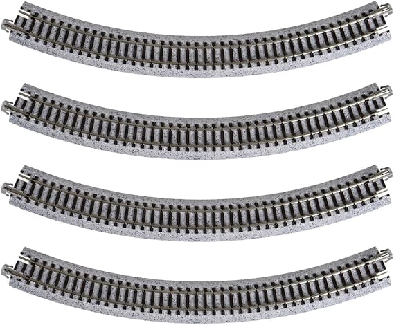 Kato USA Model Train Products Unitrack, 282mm 11 Radius 45-Degree Curve Track 4-Piece
