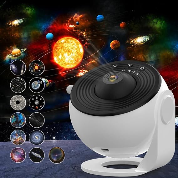 Galaxy Projector for Bedroom, 13 in 1 Planetarium Star Projector with Solar System & Constellation,Ceiling Night Light with Timer,360 Rotating,LED Space Night Light Projector for Kids Adults Gifts