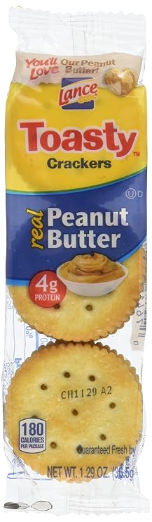 Lance Toast Toasty Peanut Butter Crackers 40 Pack Box, 51.4 Ounce