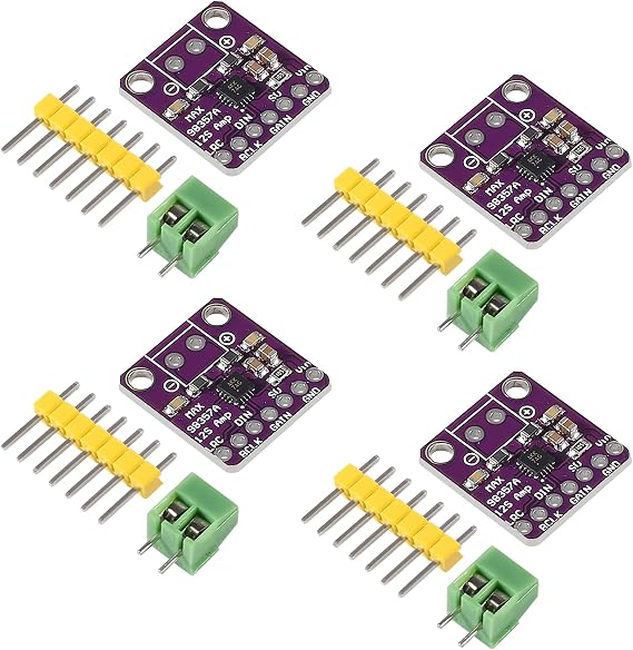 4Pcs MAX98357 I2S Audio Power Amplifier Module Class D Filterless Audio Amplifiers Board for Raspberry Pi ESP32