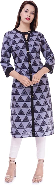 Ramkudi Indian Women's Printed Cotton Kurti Top