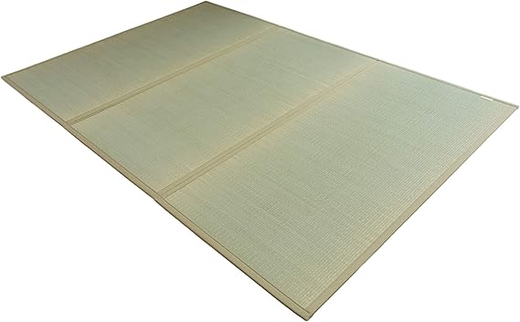 FULI Japanese Tatami Mattress, Foldable Igusa Rush Grass Tatami Rug, Natural Japanese Floor Mattress Mat Made in Japan, Full XL