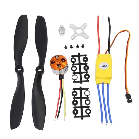 RC 1000KV Brushless Motor A2212 13T with 30A Brushless ESC Set 1045 Propeller CW CCW Accessories Kit Mount for RC Plane DJI F450 550 Quadcopter (1000kv Brushless Motor Set)