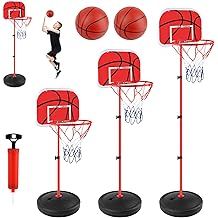 Children's Basketball Hoop with Stand Basketball Stand Height Adjustable 60-150 cm Mini Basketball Hoop with 2 Balls & Pump for Indoor Outdoor Basketball Toy