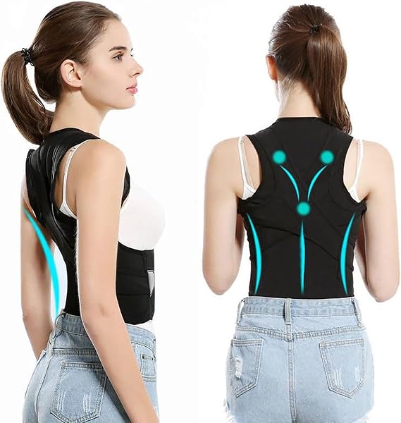 Adjustable Back Posture Corrector Full Back Support Correction Belt Therapy Corset Adult Clavicle Spine Back Shoulder Lumbar Brace Reshape Your Body(Black L)